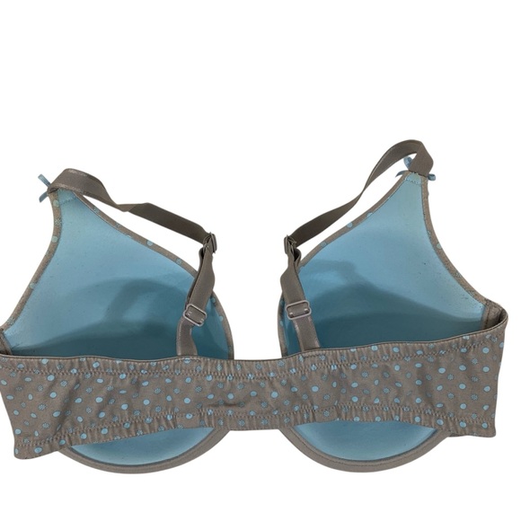 LA VIE EN ROSE Gray and Blue Polka Dot Women's Bra Set size38 D - Picture 5 of 12